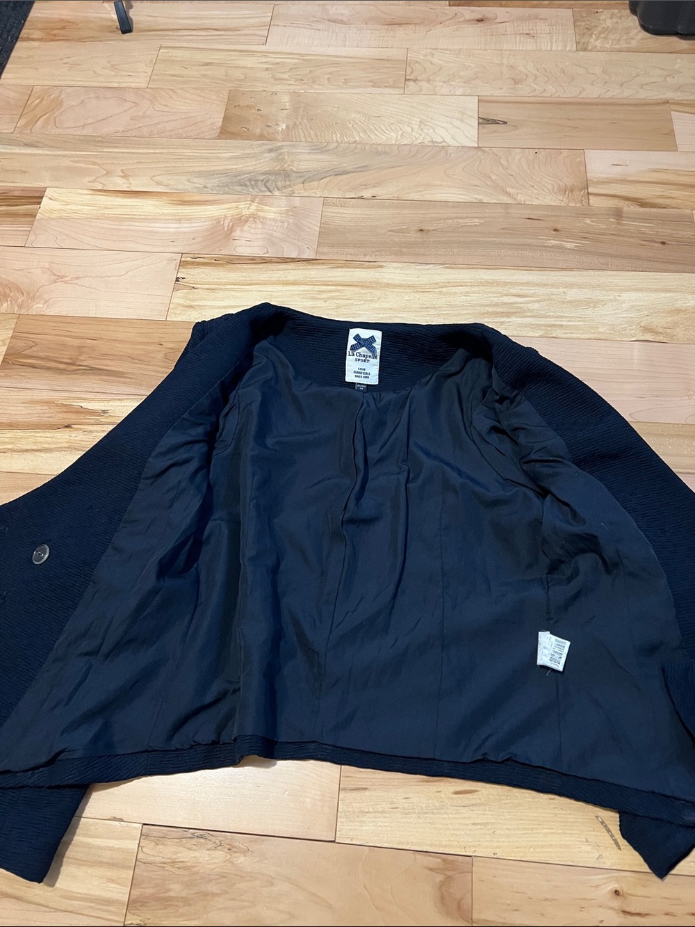 Double-Breasted Navy Textured Blazer with Silver Buttons - Picture 13 of 14